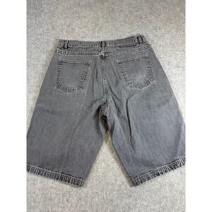 Fubu The Collection Jean Jorts Shorts Mens 38 Gray Denim Baggy Utility Carpenter